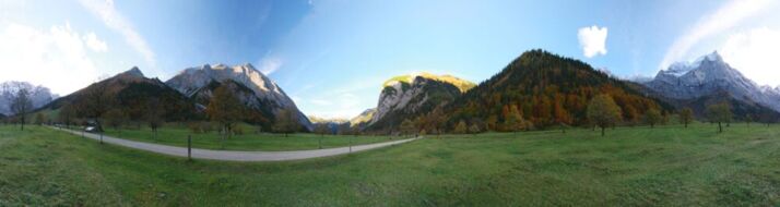 360°-Panorama vom Ahornboden in der Eng